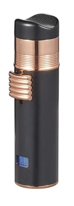 Visol Saddle Triple Torch Lighter -Black And Rose Gold 9 Visol Saddle Triple Torch Lighter -Black And Rose Gold -Elighters Shop visol saddle triple torch lighter black and rose gold 81