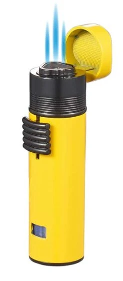 Visol Saddle Triple Torch Lighter -Yellow 10 Visol Saddle Triple Torch Lighter -Yellow -Elighters Shop visol saddle triple torch lighter yellow 77