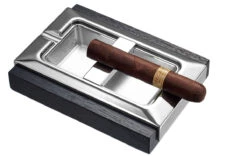 Visol Stadium Dard Wood And Metal Rectangular Cigar Ashtray
