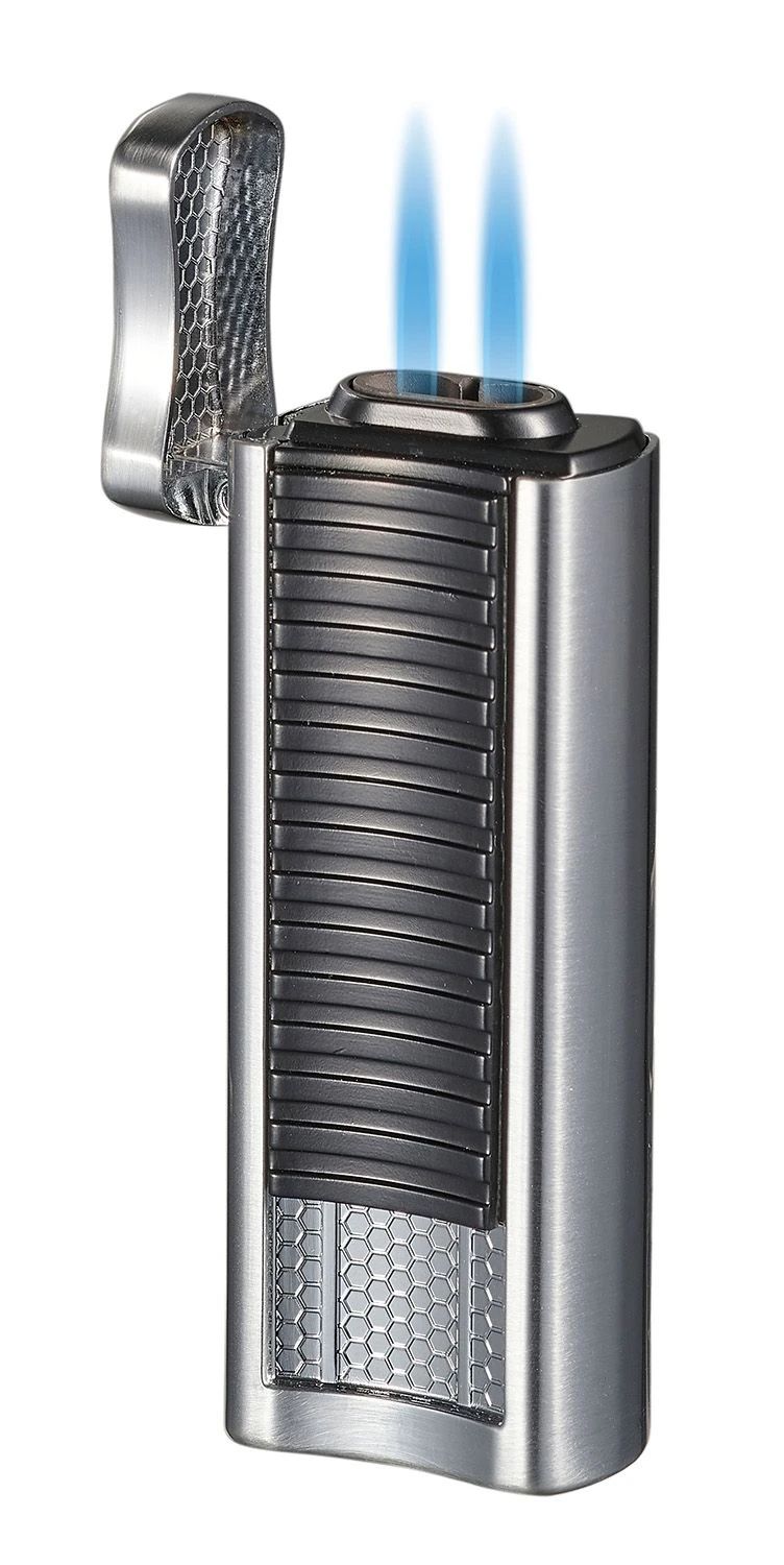 Visol Tiger Double Flame Cigar Lighter - Silver 5 Visol Tiger Double Flame Cigar Lighter - Silver - Image 3