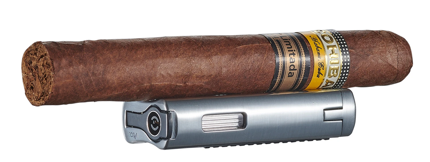 Visol Tiger Double Flame Cigar Lighter - Silver 6 Visol Tiger Double Flame Cigar Lighter - Silver - Image 4