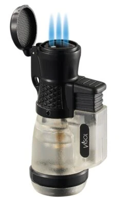 Visol Tiny Triple Flame Torch Lighter - Clear