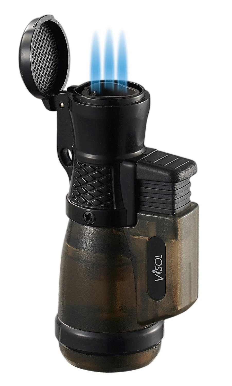 Visol Tiny Triple Flame Torch Lighter - Charcoal 4 Visol Tiny Triple Flame Torch Lighter - Charcoal - Image 2