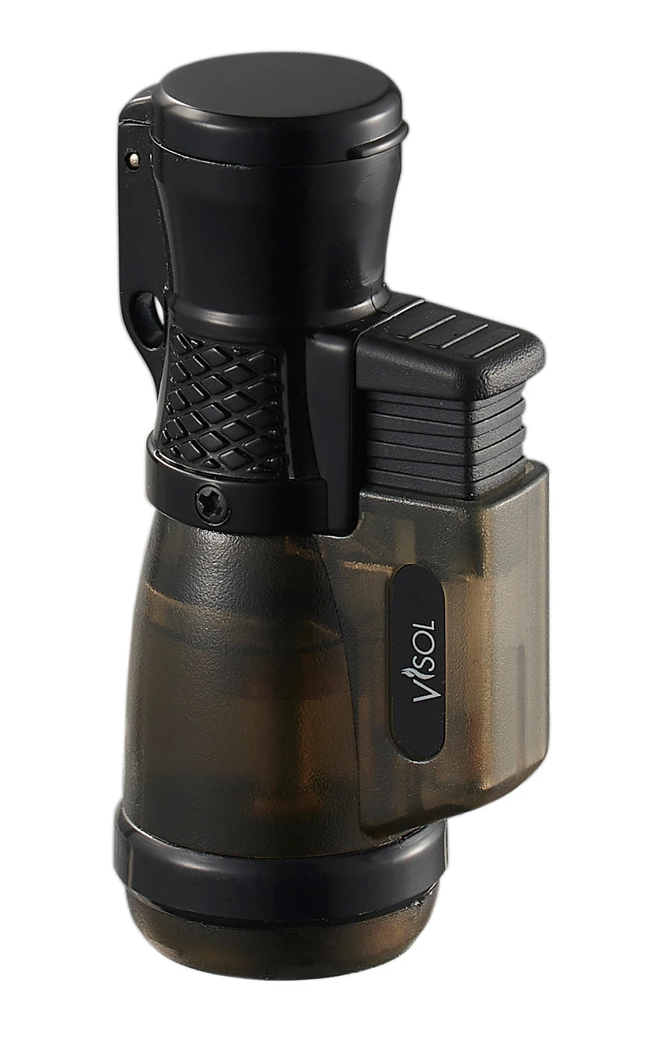 Visol Tiny Triple Flame Torch Lighter - Charcoal 3 Visol Tiny Triple Flame Torch Lighter - Charcoal