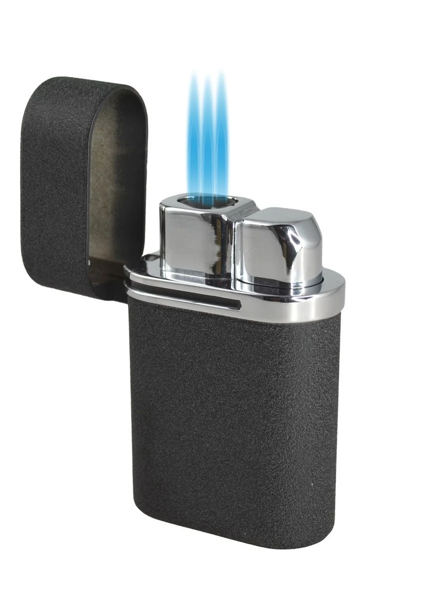 Visol Triflow Triple Flame Table Lighter - Black Crackle 3 Visol Triflow Triple Flame Table Lighter - Black Crackle