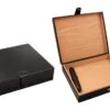 Visol Zino Black Leather Travel Humidor - Holds 16 Cigars 1 Visol Zino Black Leather Travel Humidor - Holds 16 Cigars -Elighters Shop visol zino black leather travel humidor holds 16 cigars 75