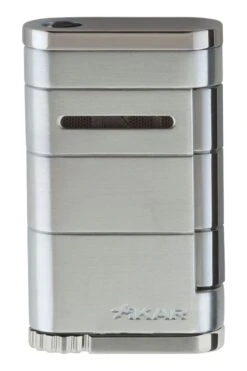 Xikar Allume Single Jet Silver Satin Cigar Lighter