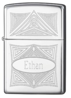 Zippo 3D Abstract High Polish Chrome Windproof Lighter