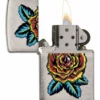 Zippo Flower Color Image On Brushed Chrome Lighter 2 Zippo Flower Color Image On Brushed Chrome Lighter -Elighters Shop zippo flower color image on brushed chrome lighter 39