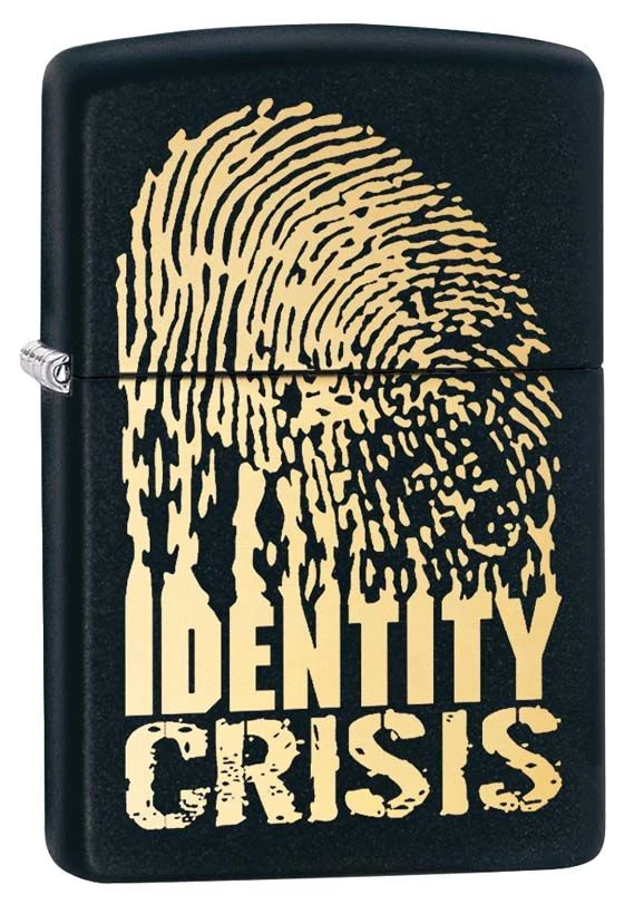 Zippo Identity Crisis Black Matte Lighter 3 Zippo Identity Crisis Black Matte Lighter