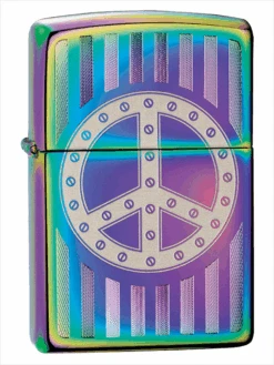 Zippo Rivit Peace Sign Spectrum Lighter 5 Zippo Rivit Peace Sign Spectrum Lighter -Elighters Shop zippo rivit peace sign spectrum lighter 41