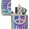 Zippo Rivit Peace Sign Spectrum Lighter
