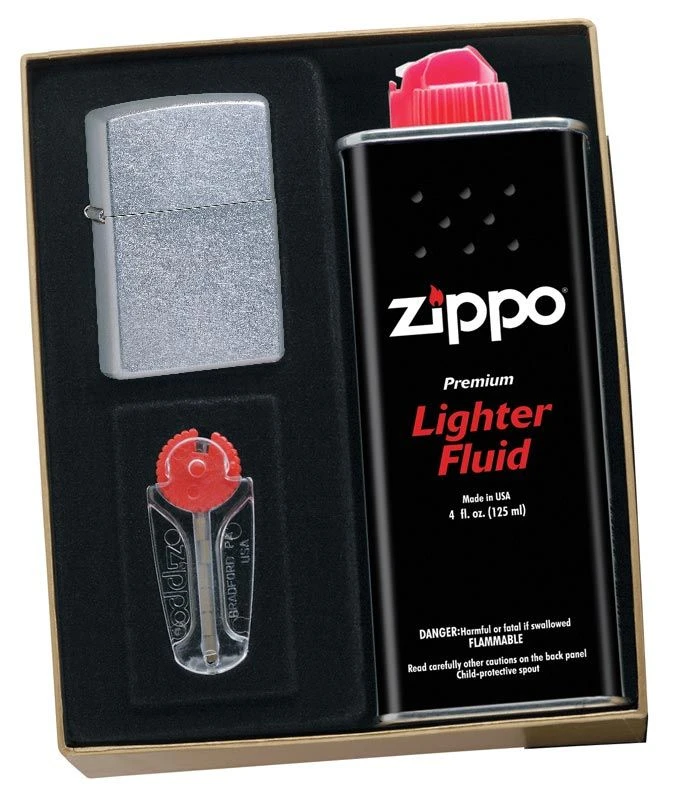 Zippo Street Chrome Lighter Gift Kit - Ships By Ground Only 3 Zippo Street Chrome Lighter Gift Kit - Ships By Ground Only