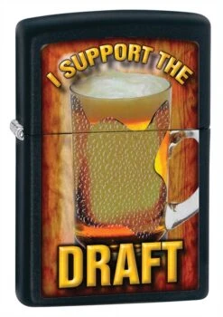 Zippo Support The Draft Black Matte Lighter