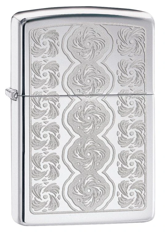 Zippo Swirled Circles High Polish Chrome Windproof Lighter 3 Zippo Swirled Circles High Polish Chrome Windproof Lighter