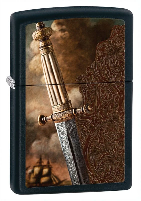 Zippo Sword Of War Black Matte Lighter 3 Zippo Sword Of War Black Matte Lighter