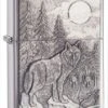 Zippo Timberwolves Emblem Brushed Chrome Lighter 1 Zippo Timberwolves Emblem Brushed Chrome Lighter -Elighters Shop zippo timberwolves emblem brushed chrome lighter 41